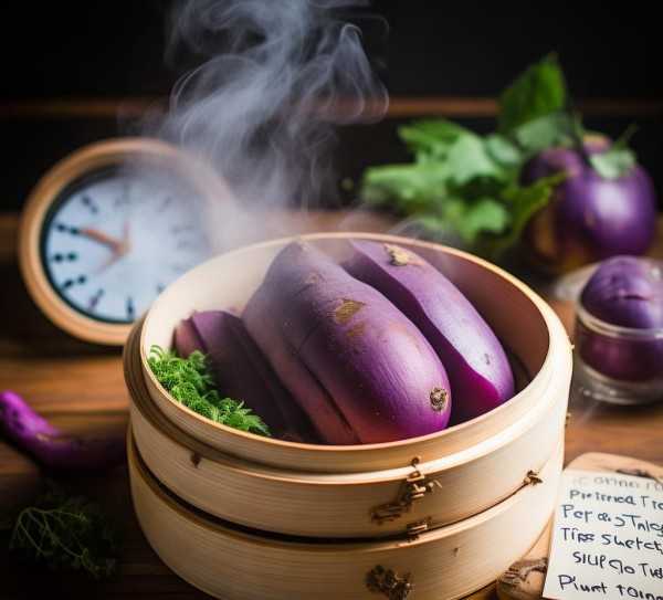 紫薯蒸煮秘籍，最佳熟透时间与技巧全解析,紫薯蒸多久能熟？揭秘蒸紫薯的最佳时间与技巧,营养价值,蒸制时间,熟度,第1张