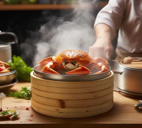 四步轻松蒸出家常美味大闸蟹,轻松掌握蒸大闸蟹的秘诀，家常美味，简单四步,风味,蒸制时间,食品安全,第1张