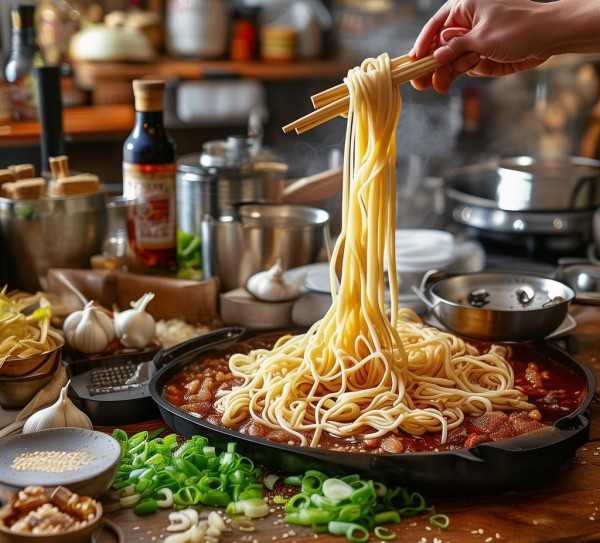 香浓手工炸酱面，家常美食新体验,家常美味，教你如何制作香浓可口的手工炸酱面,风味,第1张
