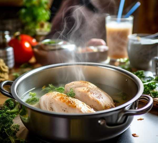水煮鸡胸肉，烹饪时间掌控，美味与营养兼得秘籍,水煮鸡胸肉，烹饪时间揭秘，如何恰到好处地享受美味与营养,营养价值,风味,美味佳肴,第1张