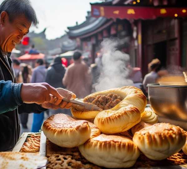 探寻陕西美食，肉夹馍的独特风味之旅,肉夹馍，探寻美食地图上的陕西特色,风味,传承,美食地图,第1张
